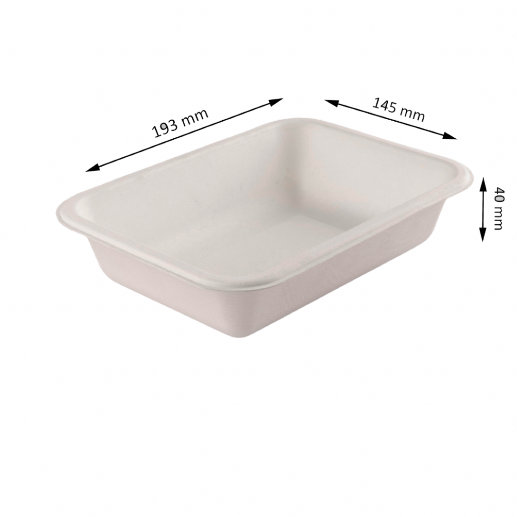 Rect. Container 500 ML - GoEco Bagasse Tableware